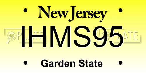 IHMS95 New Jersey License Plate