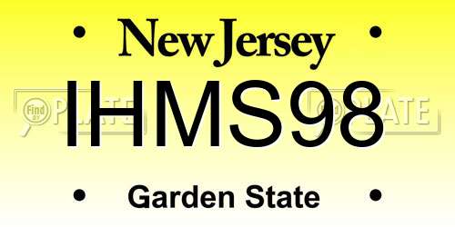 IHMS98 New Jersey License Plate