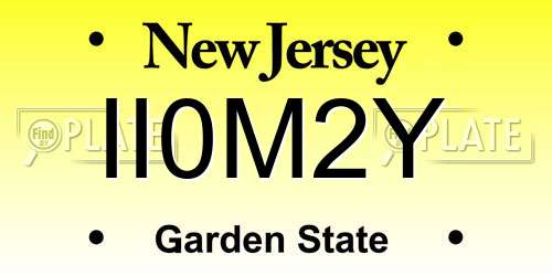 II0M2Y New Jersey License Plate