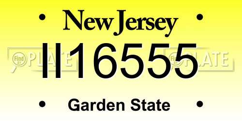II16555 New Jersey License Plate