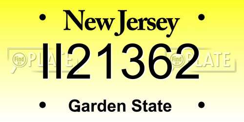 II21362 New Jersey License Plate