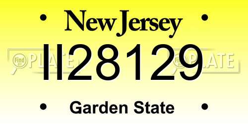 II28129 New Jersey License Plate