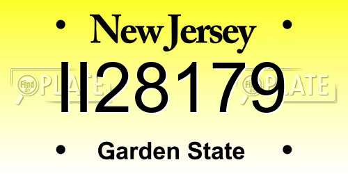 II28179 New Jersey License Plate