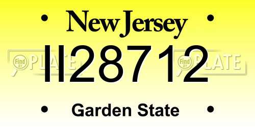 II28712 New Jersey License Plate