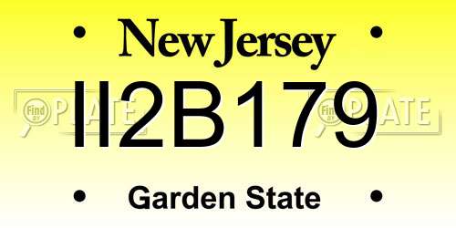 II2B179 New Jersey License Plate