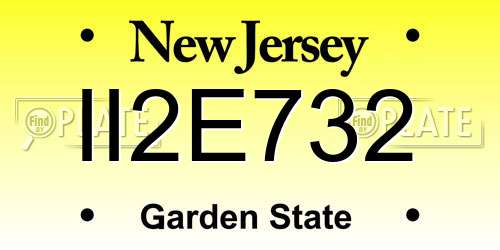 II2E732 New Jersey License Plate