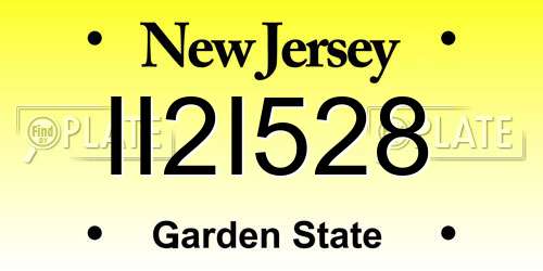 II2I528 New Jersey License Plate