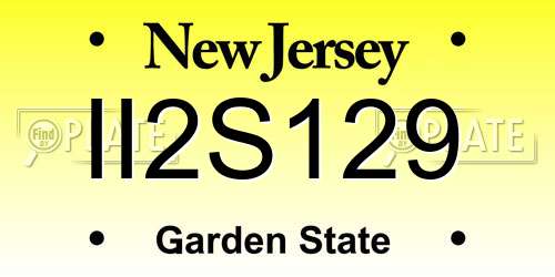 II2S129 New Jersey License Plate