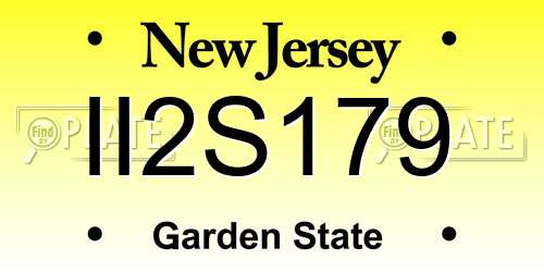 II2S179 New Jersey License Plate
