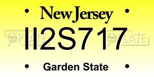 II2S717 New Jersey License Plate