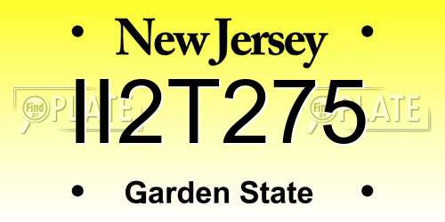 II2T275 New Jersey License Plate