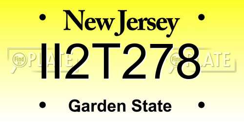 II2T278 New Jersey License Plate