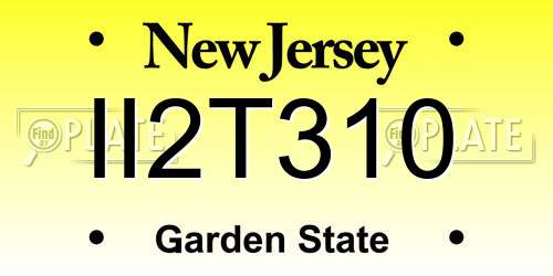 II2T310 New Jersey License Plate