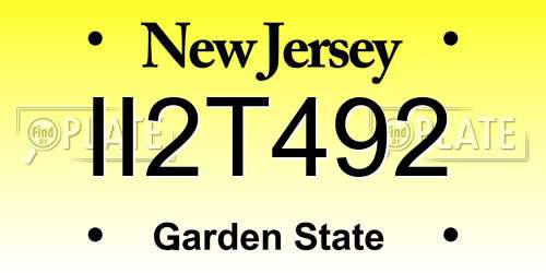 II2T492 New Jersey License Plate