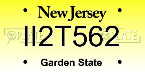 II2T562 New Jersey License Plate