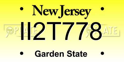 II2T778 New Jersey License Plate