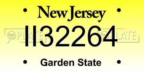 II32264 New Jersey License Plate
