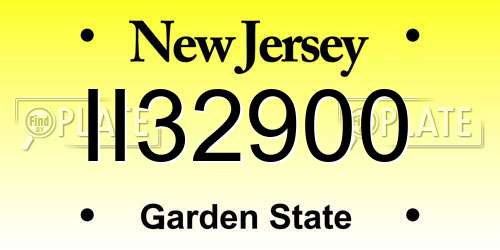 II32900 New Jersey License Plate