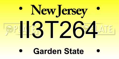 II3T264 New Jersey License Plate
