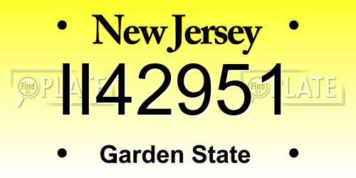 II42951 New Jersey License Plate