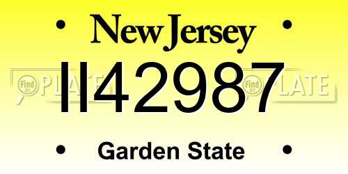 II42987 New Jersey License Plate
