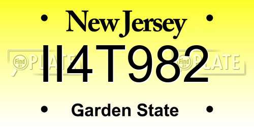 II4T982 New Jersey License Plate