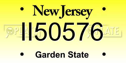 II50576 New Jersey License Plate