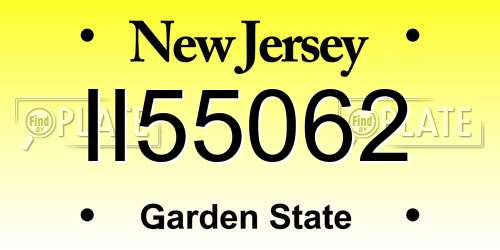 II55062 New Jersey License Plate