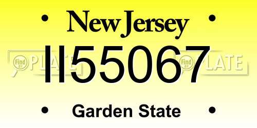 II55067 New Jersey License Plate