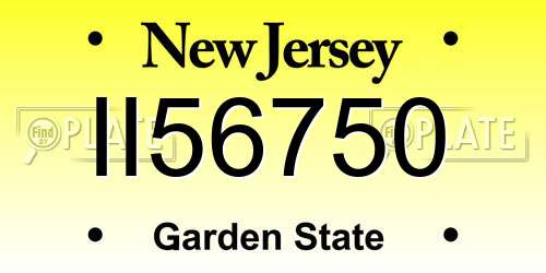 II56750 New Jersey License Plate