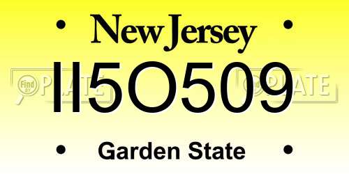 II5O509 New Jersey License Plate