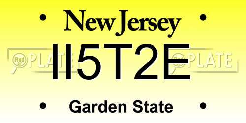 II5T2E New Jersey License Plate