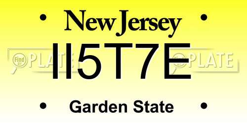 II5T7E New Jersey License Plate