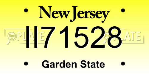 II71528 New Jersey License Plate