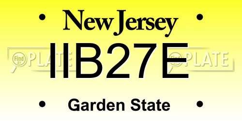 IIB27E New Jersey License Plate