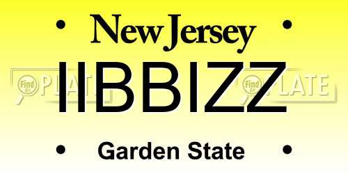 IIBBIZZ New Jersey License Plate