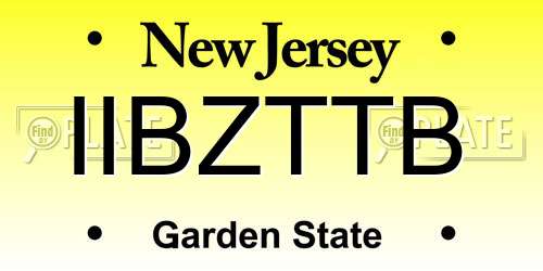 IIBZTTB New Jersey License Plate