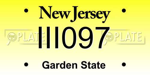 III097 New Jersey License Plate