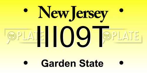 III09T New Jersey License Plate
