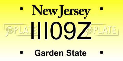 III09Z New Jersey License Plate
