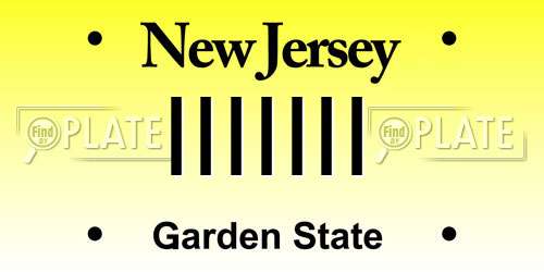 IIIIIII New Jersey License Plate