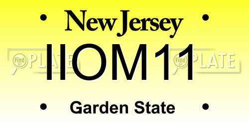 IIOM11 New Jersey License Plate