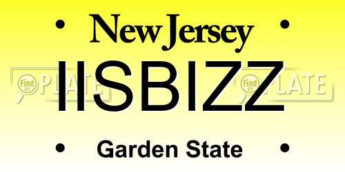 IISBIZZ New Jersey License Plate