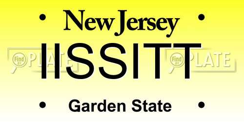 IISSITT New Jersey License Plate