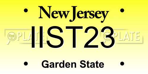 IIST23 New Jersey License Plate