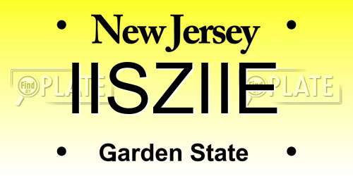 IISZIIE New Jersey License Plate