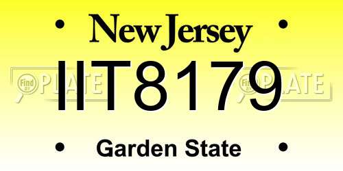 IIT8179 New Jersey License Plate