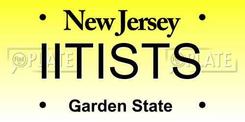 IITISTS New Jersey License Plate