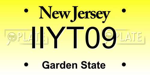 IIYT09 New Jersey License Plate