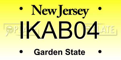 IKAB04 New Jersey License Plate